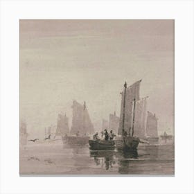 Boats In The Harbor Canvas Print