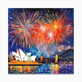 Sydney Fireworks Canvas Print