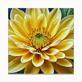 Yellow Dahlia 1 Canvas Print