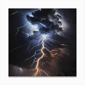 Lightning Bolts In The Sky Canvas Print