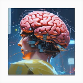 Man With A Brain Canvas Print