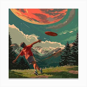 Frisbee In The Sky Canvas Print