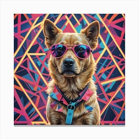 Dog In Sunglasses Canvas Print