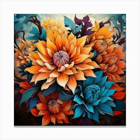 Dahlias 14 Canvas Print