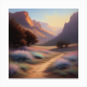 Path In The Desert Canvas Print