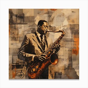 Saxophone Player 37 Canvas Print