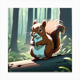 Squirrel In The Forest 155 Canvas Print