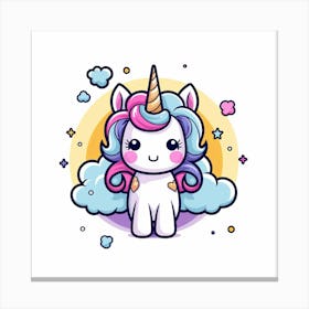 Cute Unicorn 470 Canvas Print