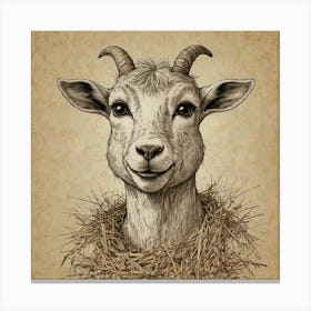 Goat Head Canvas Print