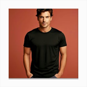 Mock Up Tshirt Blank Plain Cotton Unprinted Simple Minimalist Canvas Customizable Basic (8) Canvas Print