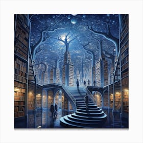 City Of Books 1 Canvas Print