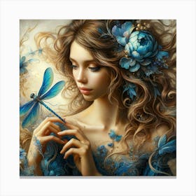 Blue Dragonfly 1 Canvas Print