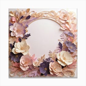 Paper Flower Frame 1 Canvas Print