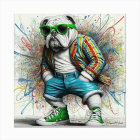 Urban Hip Hop British Bulldog Canvas Print