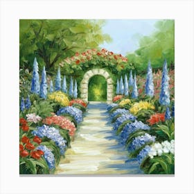 Into The Garden Art Print Painting Poster 3 Canvas Print