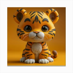 Cute Tiger Baby Cub Canvas Print