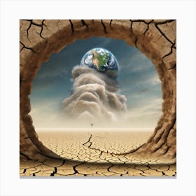 Earth From A Hole Canvas Print