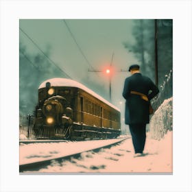 Evening Train Canvas Print