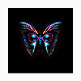 Neon Butterfly Canvas Print