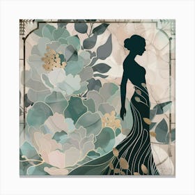 Silhouette Of A Woman Canvas Print