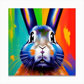 Rainbow Bunny Canvas Print
