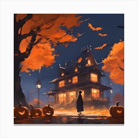 Halloween House 1 Canvas Print