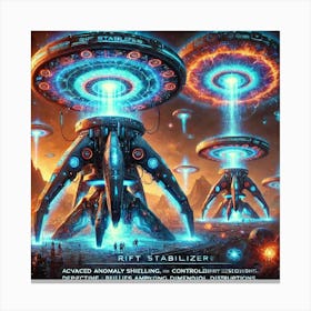 A Vivid Depiction Of Rift Stabilizers, Advanced Su Retry Canvas Print