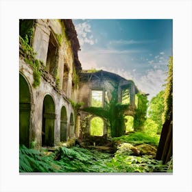 Abandoned Building Stock Videos & Royalty-Free Footage Canvas Print