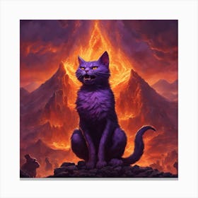 Purple Cat Canvas Print