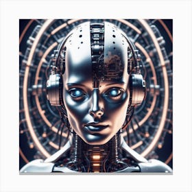 Cyborg Woman 11 Canvas Print