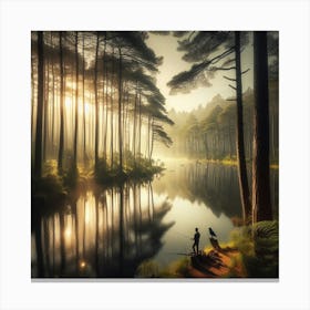 Sunrise In The Forest 1 Canvas Print