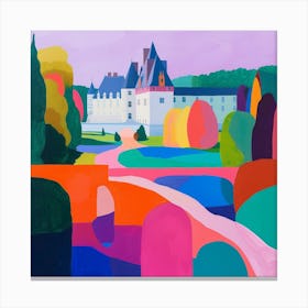 Colourful Gardens Château De Chenonceau Garden France 4 Canvas Print
