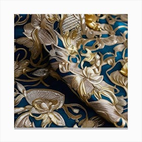 Chinese Embroidered Fabric Canvas Print