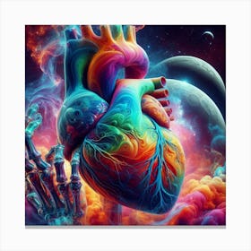 Psychedelic Heart Canvas Print