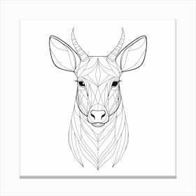 Deer Head Canvas Print