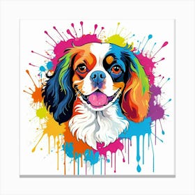 Graffiti King Charles Cavalier 2 Canvas Print