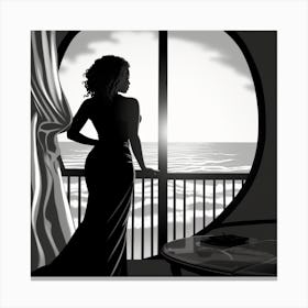 Woman At The Window Canvas Print