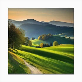 Sunset In The Countryside 40 Canvas Print