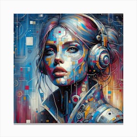 Futuristic Woman Canvas Print