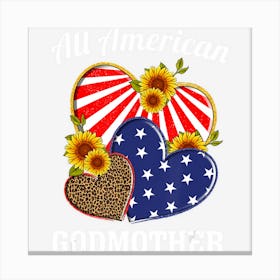 Trending Leopard Hearts All American Godmother Canvas Print