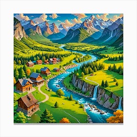 Alpine Village Canvas Print