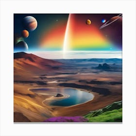 A Beautiful Rainbow Between Earth And Mars 2 Canvas Print