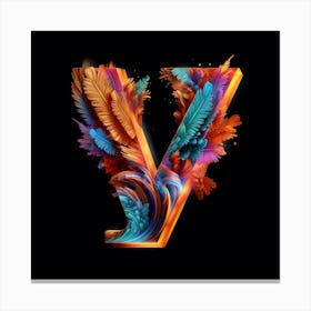 Letter V Canvas Print