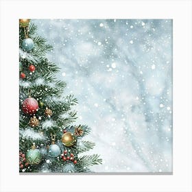 Christmas Inspired Banner Texture With Snowy Bac 1718395012 2 Canvas Print