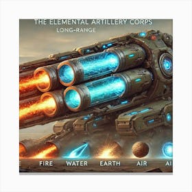 Elemental Artillery Cannons Canvas Print