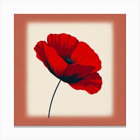 Title: "Radiant Red Poppy: A Bold Statement Piece for Modern Home Decor"  Description: Discover the allure of 'Radiant Red Poppy', a captivating art piece that embodies the fusion of nature's beauty and contemporary design. This striking digital illustration showcases a single, vibrant red poppy in full bloom, set against a warm, muted background that enhances its bold color. Ideal for adding a touch of elegance and a splash of color to any room, this modern floral wall art is a must-have for enthusiasts of botanical illustrations and minimalist decor. The simplicity of the poppy's form, combined with the rich, red hue, creates a visual focal point that draws the eye and sparks conversation. Whether you're looking to elevate your living space, office, or seeking the perfect gift for the art-lover in your life, 'Radiant Red Poppy' is a timeless choice that exudes sophistication. Add this unique piece to your collection today and transform your environment with its undeniable charm and stylish flair. Canvas Print