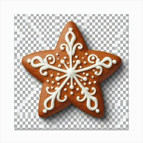 Gingerbread Star Png 1 Canvas Print