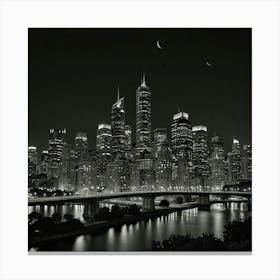 New York City At Night 3 Canvas Print