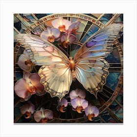 Butterfly Clock Canvas Print