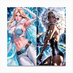 Two Women In Comics Canvas Print